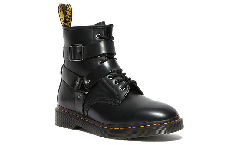 Dr. Martens Cristofor Leather Harness Lace Up Boots 'Black' 圖 2