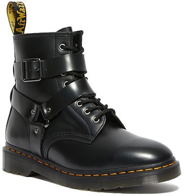 Buy Martens Cristofor Leather Harness Lace Up Boots 'Black