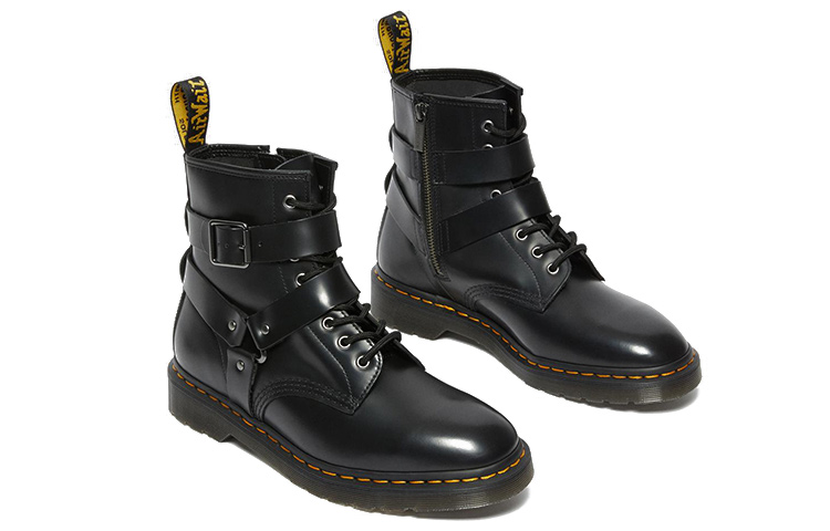Dr. Martens Cristofor Leather Harness Lace Up Boots 'Black' 圖 3