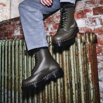 Dr. Martens Dr.Martens 1460 Bex Smooth Leather Platform Boots 'Khaki Grey' 27140481 Sizing Dr. Martens Dr.Martens 1460 Bex Smooth Leather Platform Boots 'Khaki Grey' 27140481