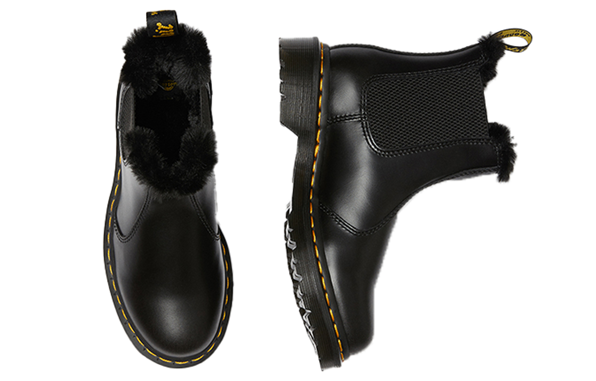 Lookbook 닥터마틴 레오노어 퍼 안감 첼시 부츠 '다크 그레이' 26332021