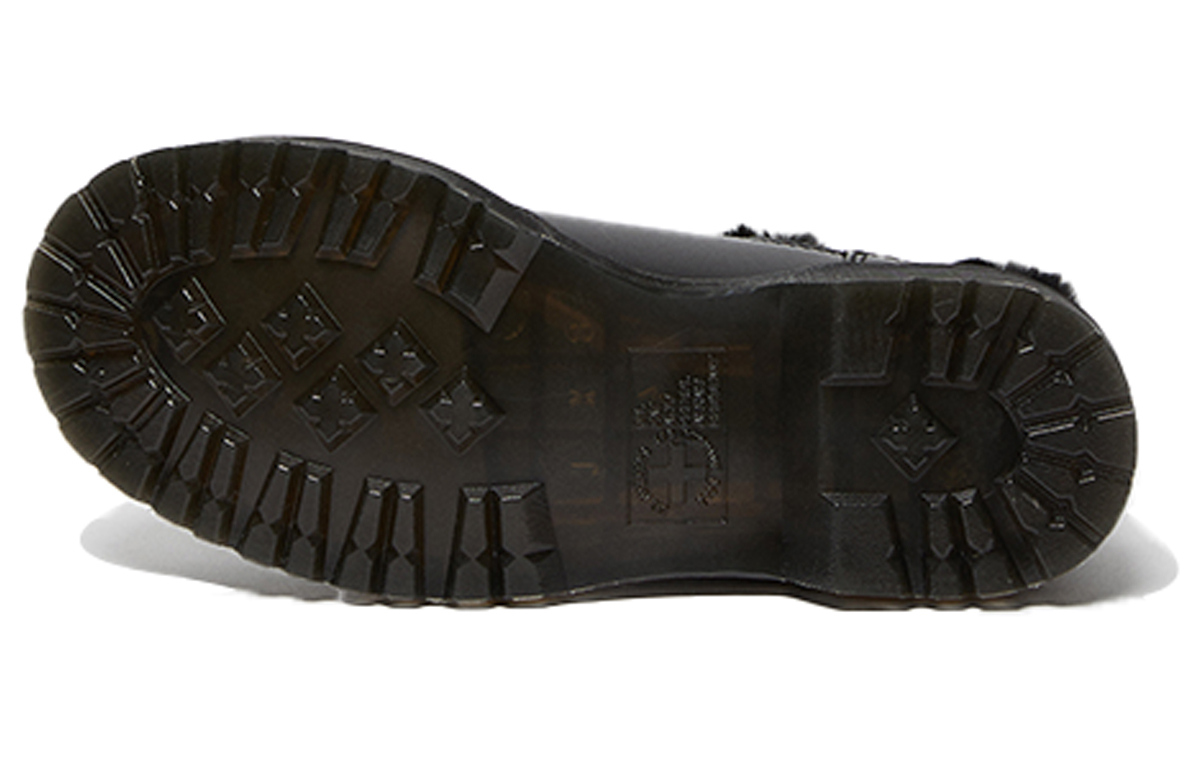 Shop 닥터마틴 레오노어 퍼 안감 첼시 부츠 '다크 그레이' 26332021