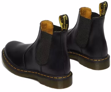 马丁博士2976黄色缝线光滑皮切尔西靴'黑色' 22227001 Shop 马丁博士2976黄色缝线光滑皮切尔西靴'黑色' 22227001