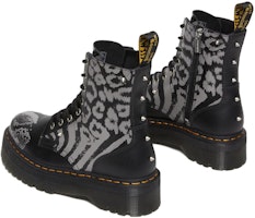 Dr. Martens/馬汀博士 時尚印花繫帶馬丁靴 男女同款 黑灰色 Purchase Dr. Martens/馬汀博士 時尚印花繫帶馬丁靴 男女同款 黑灰色