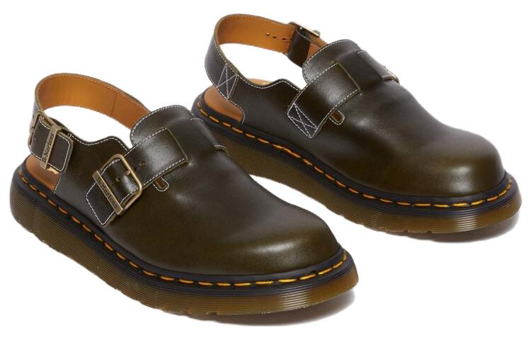 Lookbook Dr. Martens Jorge Made in England Leder-Slingback-Pantoletten ''Dunkelgrün'' 30939275