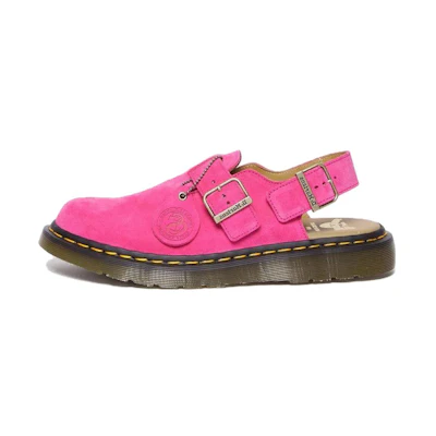 Dr. Martens Faux Fur Slide 'Soft CMFT Thick Sole Pink'