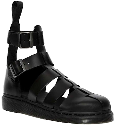 马丁博士Geraldo黑色皮革角斗士凉鞋 15696001 Lookbook 马丁博士Geraldo黑色皮革角斗士凉鞋 15696001