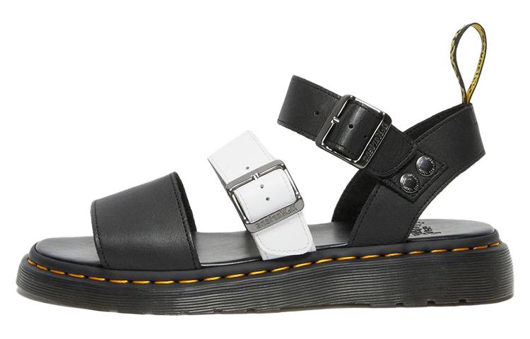 Buy 馬丁博士對比色皮革帶涼鞋「黑白」款 27260009