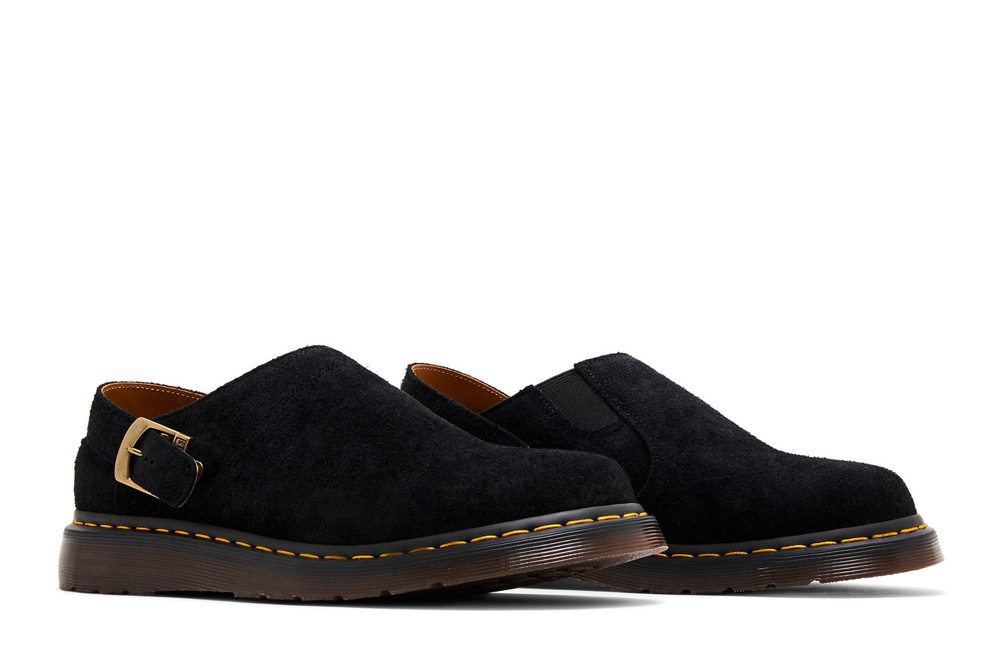 Cheap 马丁博士 Dr. Martens Isham Desert Oasis 沙漠绿洲麂皮穆勒鞋「黑色」 31734001