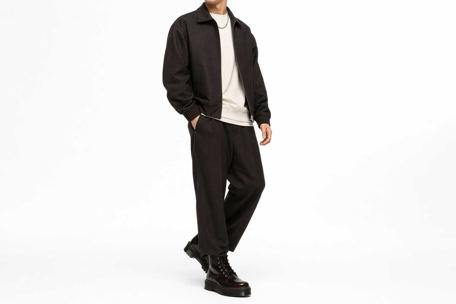 Order Dr.Martens/馬汀博士 Jadon Arcadia 拉鍊馬丁靴 酒紅色 男女同款