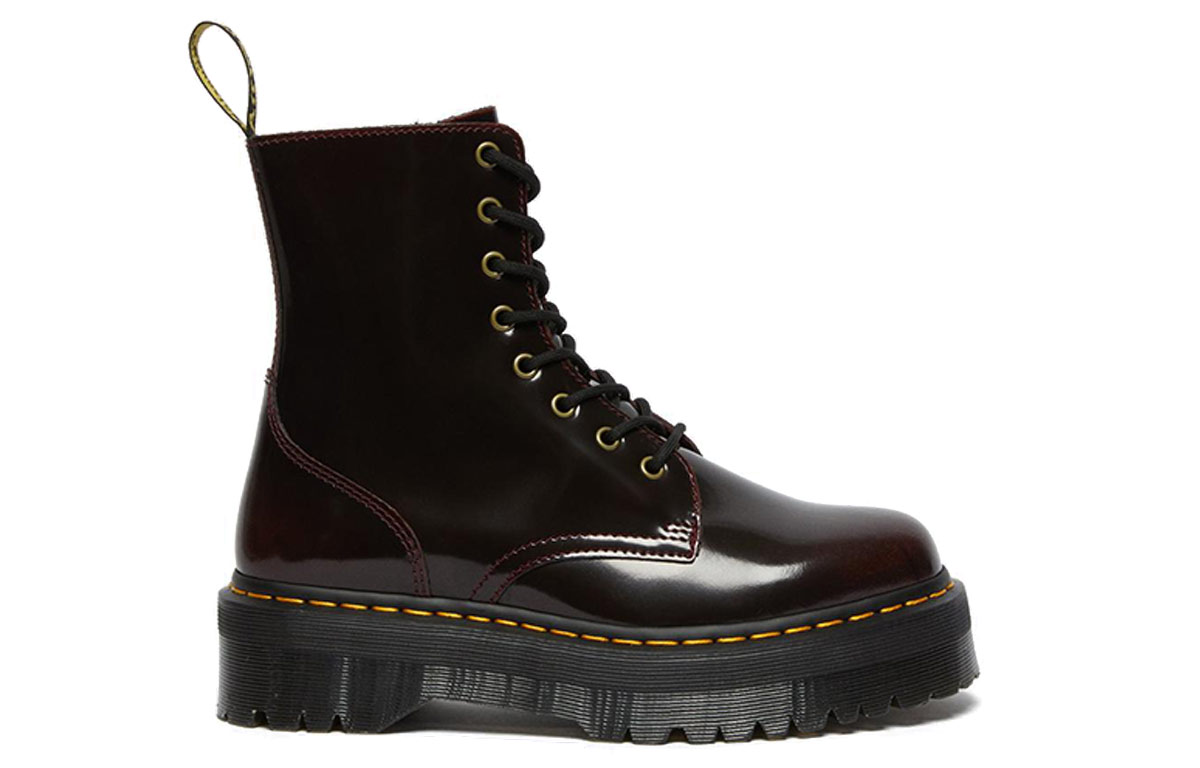 Lookbook Dr.Martens/馬汀博士 Jadon Arcadia 拉鍊馬丁靴 酒紅色 男女同款