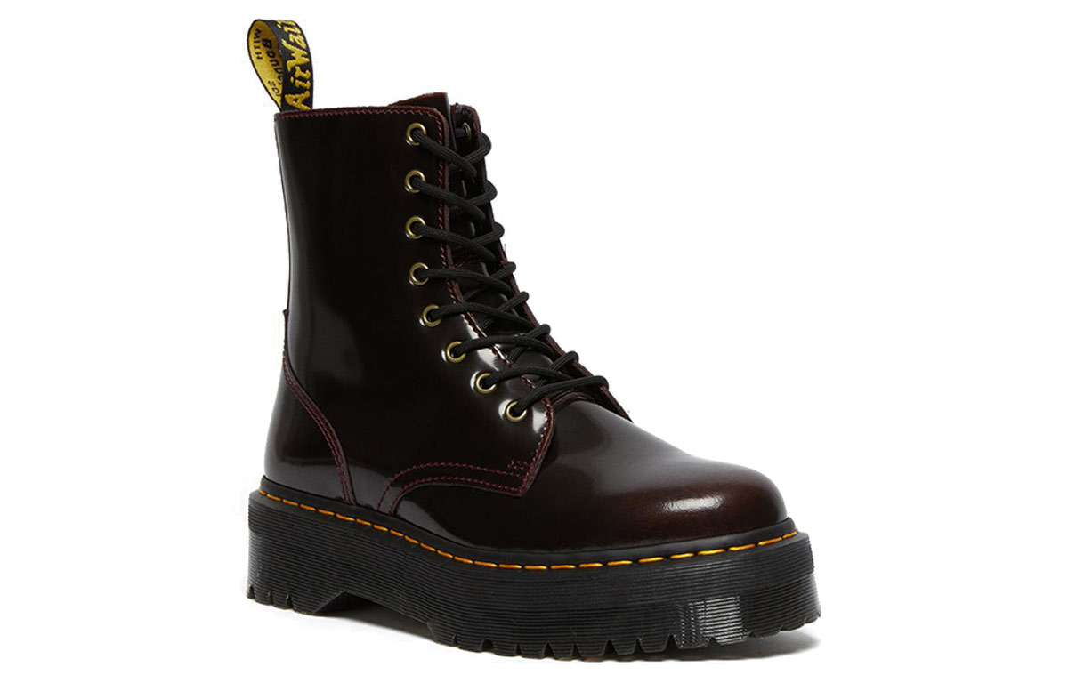 Shop Dr.Martens/馬汀博士 Jadon Arcadia 拉鍊馬丁靴 酒紅色 男女同款