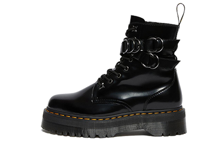 Dr. Martens Jadon Hardware Leather Platform Boots Black 26666001