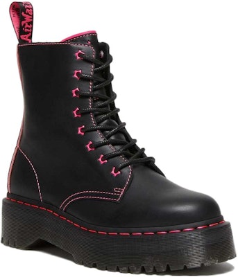 Dr. Martens Jadon II Neon Star Leather Platform Boots 'Black' 27617001 Order Dr. Martens Jadon II Neon Star Leather Platform Boots 'Black' 27617001