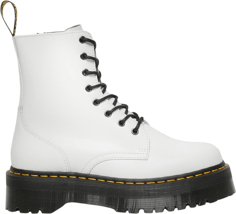 Dr. Martens Jadon Smooth Leather Platform Boot White 15265100