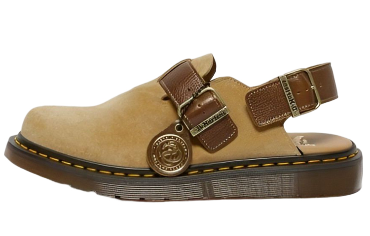Buy Dr. Martens/馬汀博士 Jorge 英產系列 絨面麂皮扣帶涼鞋 男女同款 棕色