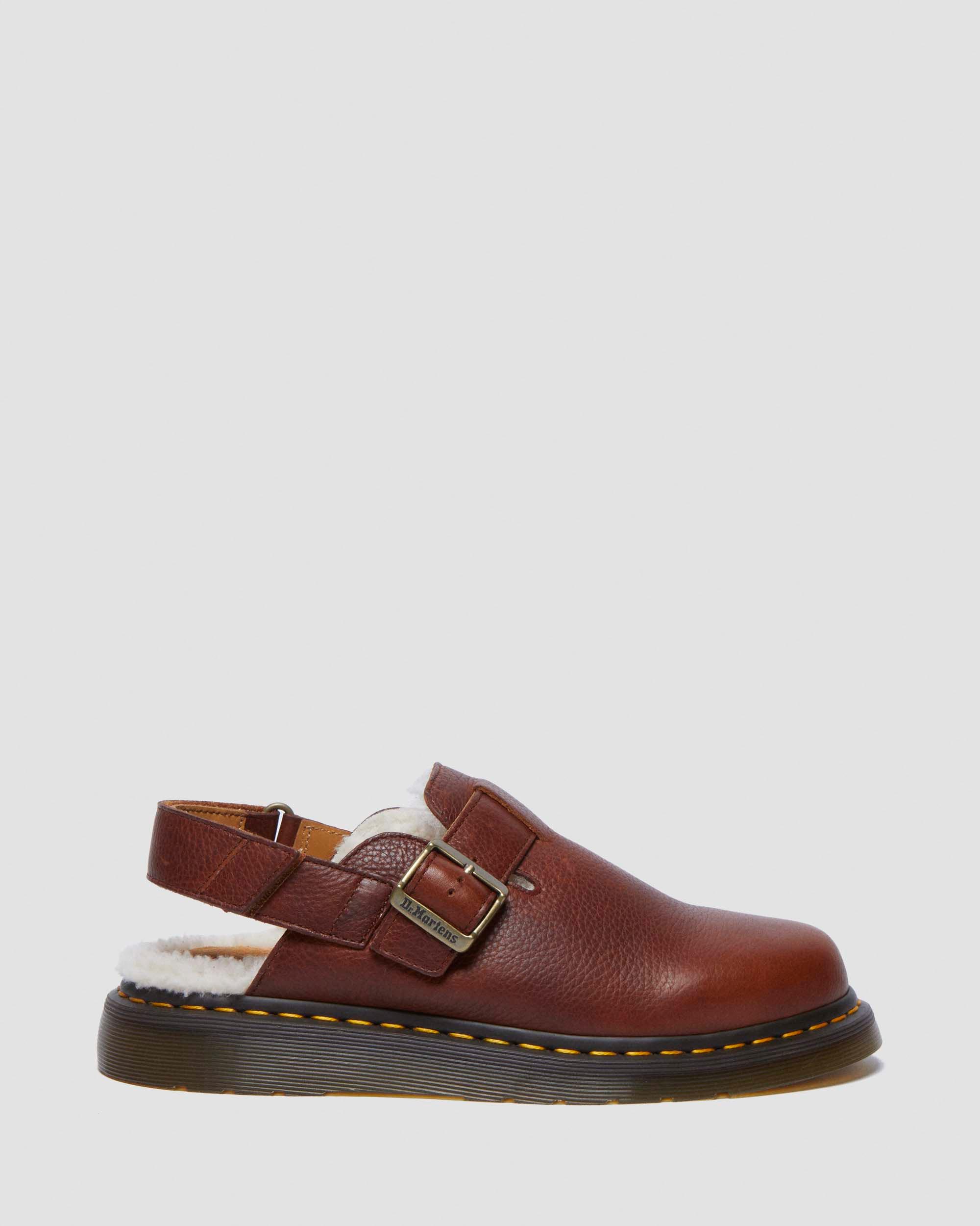 Dr. Martens Jorge II Faux Fur Lined Slingback Mules 'Cashew'