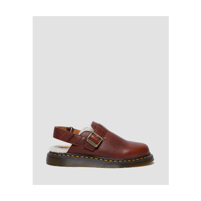 Dr. Martens Jorge II Faux Fur Lined Slingback Mules 'Cashew'