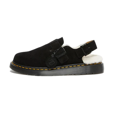 Dr. Martens Jorge Shearling Slingback Mule 'Black'
