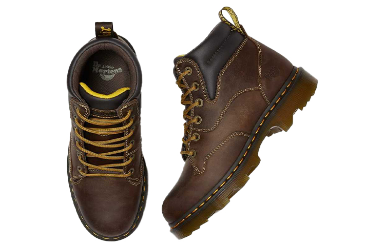 Dr. Martens Kelham Crazy Horse Leather Work Boots 'Brown' 圖 3