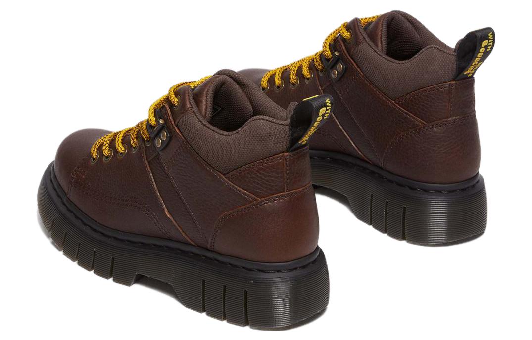 Shop Dr. Martens Leather 'Simple Comfort' Short Boots 'Deep Brown' 31045201