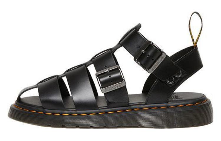 Dr. Martens Leather 'Soft Comfort Cut-Out Roman Sandal' Black 30766001