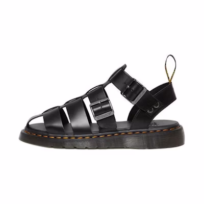 Dr. Martens Leather 'Soft CMFT Cut-Out Roman Sandal' Black