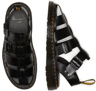 Sandalias Romanas Dr. Martens de Cuero Negro con Corte y Comodidad Suave 30766001 Shop Sandalias Romanas Dr. Martens de Cuero Negro con Corte y Comodidad Suave 30766001