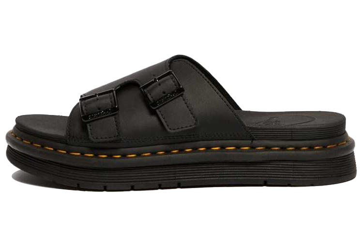 Buy ドクターマーチン レザーカジュアルファッションスライド 'ブラック' 25764001 25764001