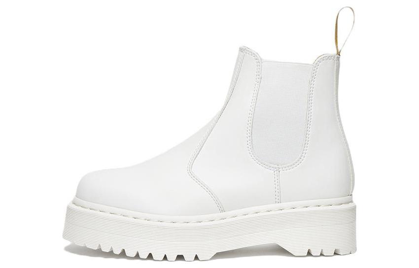 Dr. Martens Leather Chelsea Boots 'White Platform' 27873113