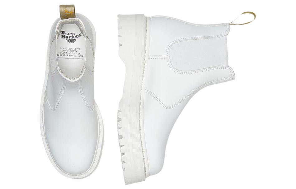 Shop Dr. Martens Leather Chelsea Boots 'White Platform' 27873113