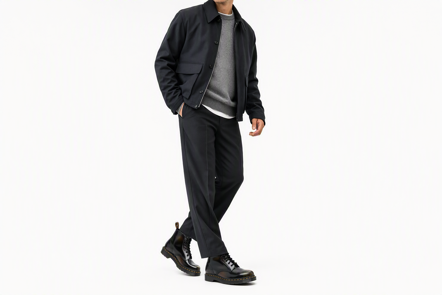 Order Dr.Martens 馬汀博士 皮革 舒適百搭 短筒 馬丁靴 黑色
