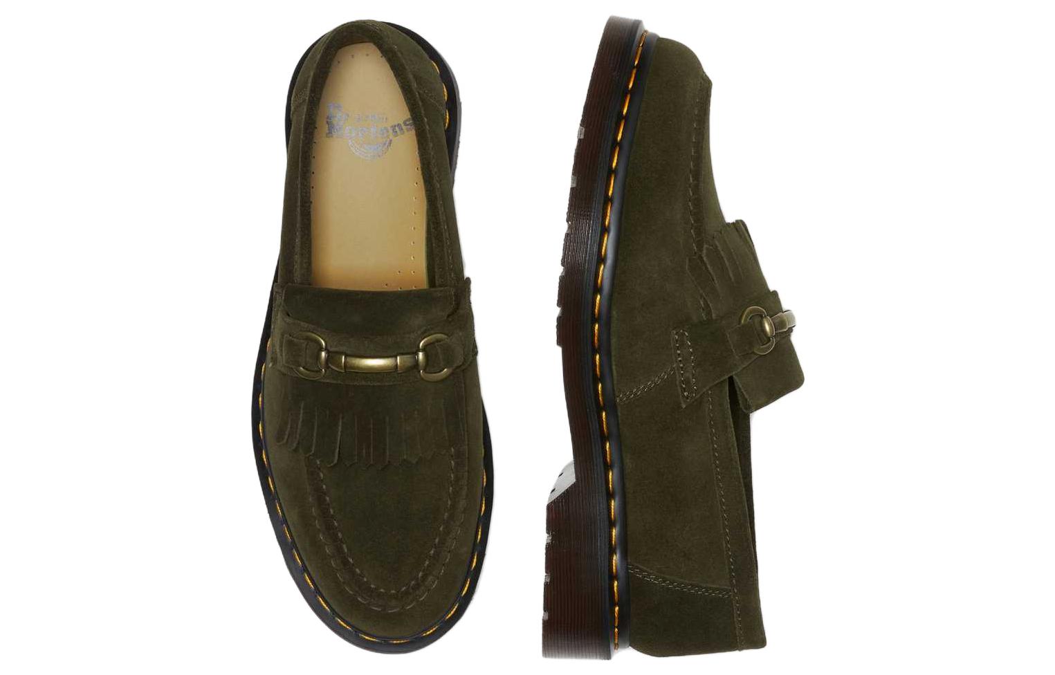 Shop Dr. Martens Zapatos de Cuero Planos 'Verde Oliva' 27995305