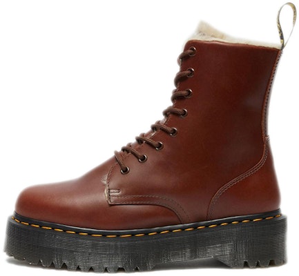 Dr. Martens Leather Mid-Top Boots with Faux Fur Lining 'Brown' 27034403 Buy Dr. Martens Leather Mid-Top Boots with Faux Fur Lining 'Brown' 27034403