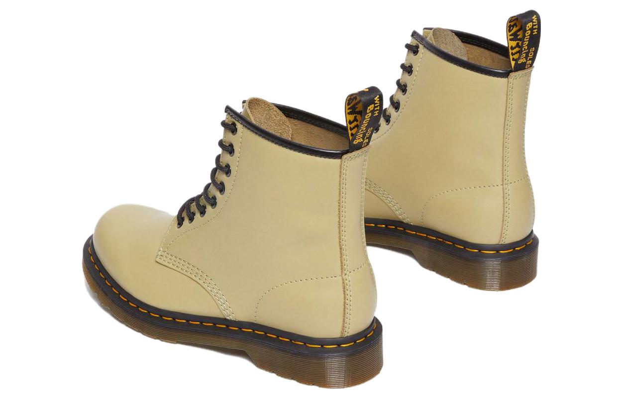 Dr. Martens Leather Plain Round Toe Lace-Up Ankle Boot 'Light Olive' 圖 4