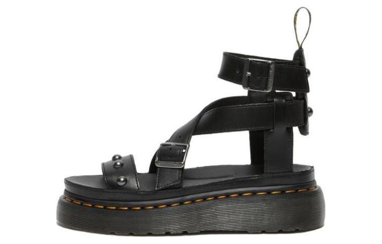 Dr. Martens Leather Platform 'Simplistic Fashion Slide Black' 27569001