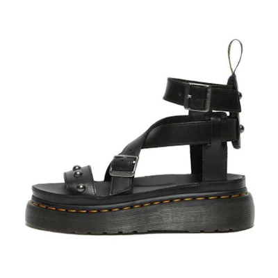 Dr. Martens Leather Platform 'Simplistic Fashion Slide Black'