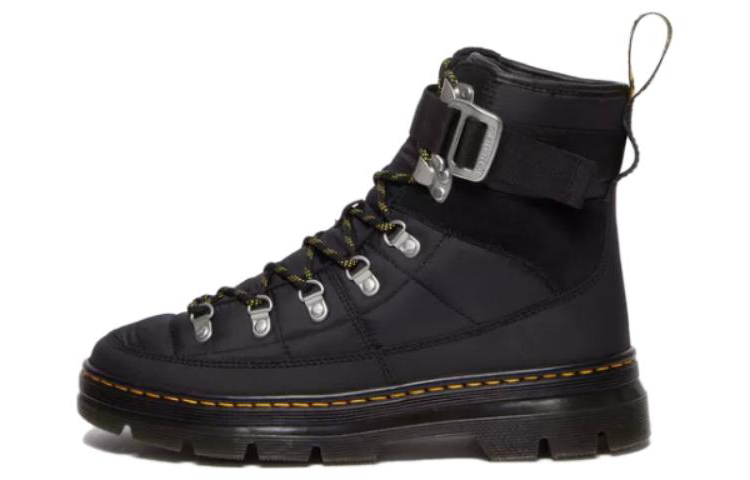 Dr. Martens Leather Round-Toe Chunky-Sole Mid-Calf Boot 'Black' Unisex 31234001