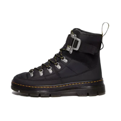 Dr. Martens Leather Round-Toe Chunky-Sole Mid-Calf Boot 'Black' Unisex
