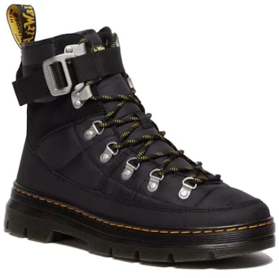 Dr.Martens 馬汀博士 皮革 圓頭厚底搭扣 中筒 馬丁靴 男女同款 黑色 Shop Dr.Martens 馬汀博士 皮革 圓頭厚底搭扣 中筒 馬丁靴 男女同款 黑色