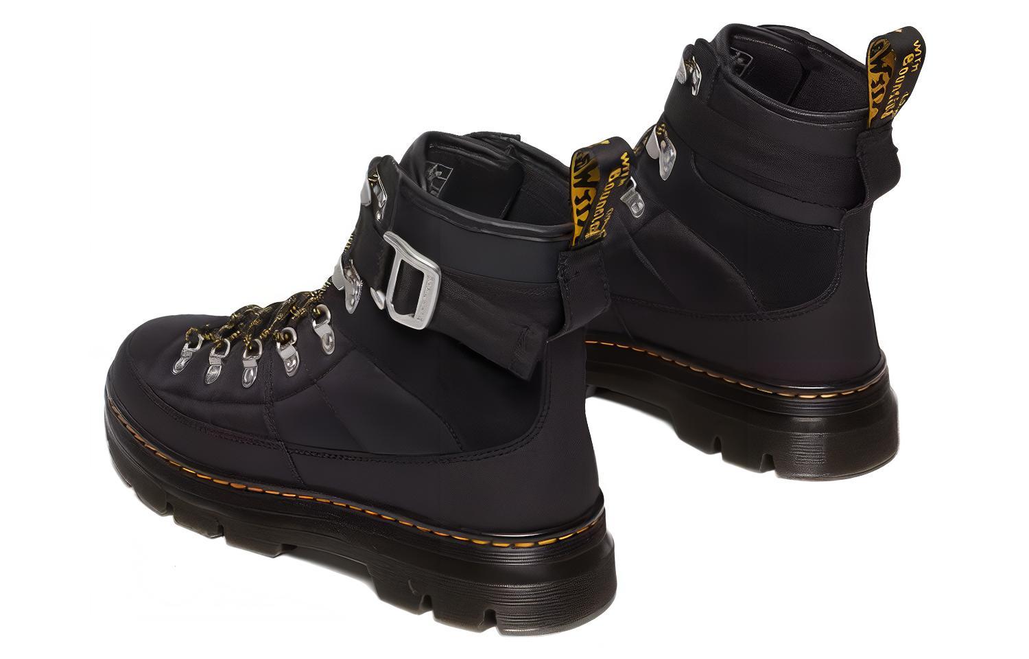 Purchase Dr.Martens 馬汀博士 皮革 圓頭厚底搭扣 中筒 馬丁靴 男女同款 黑色