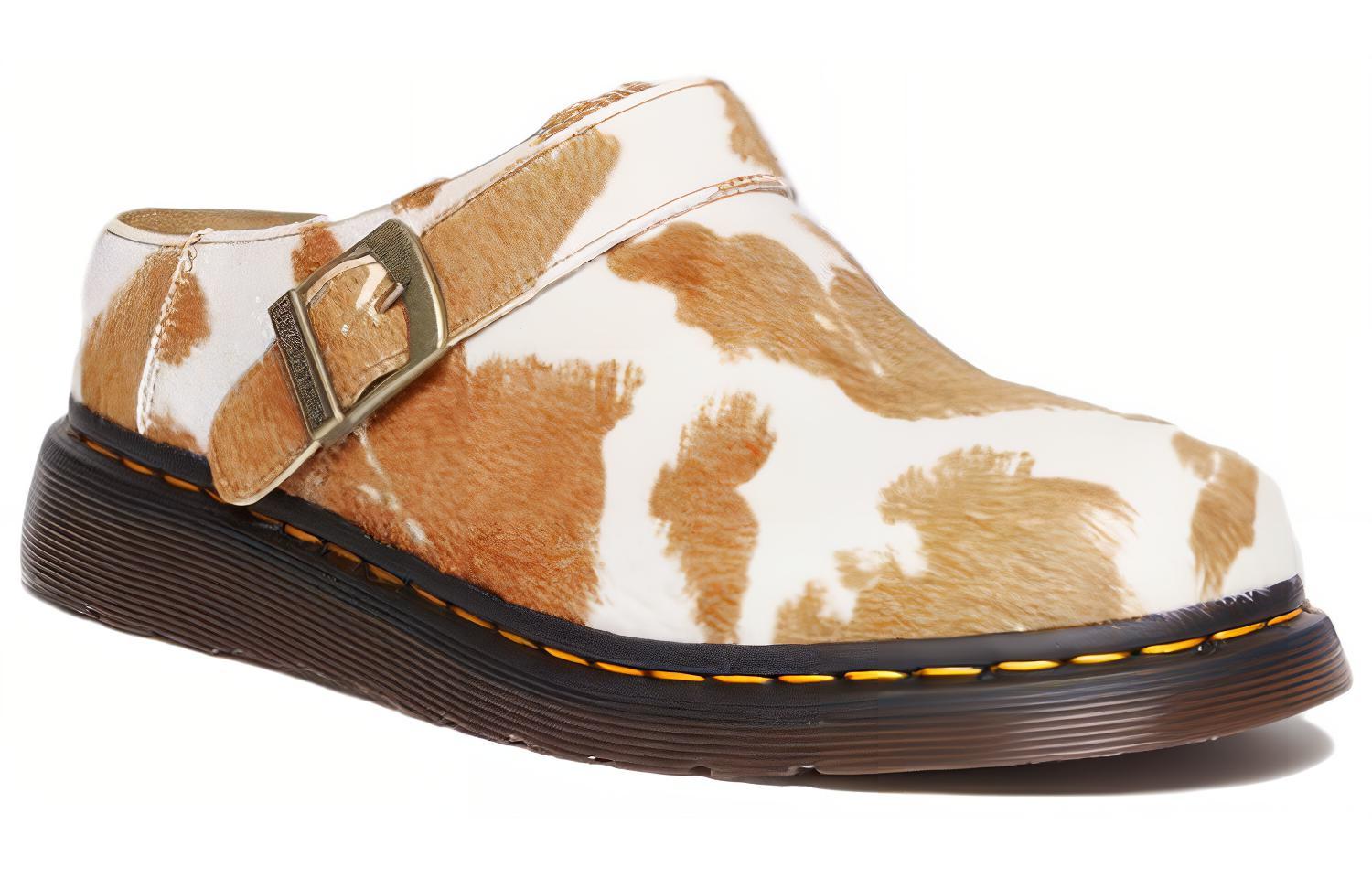 Dr. Martens Leather Round-Toe Slip-On 'Cow Print Hair' 圖 3