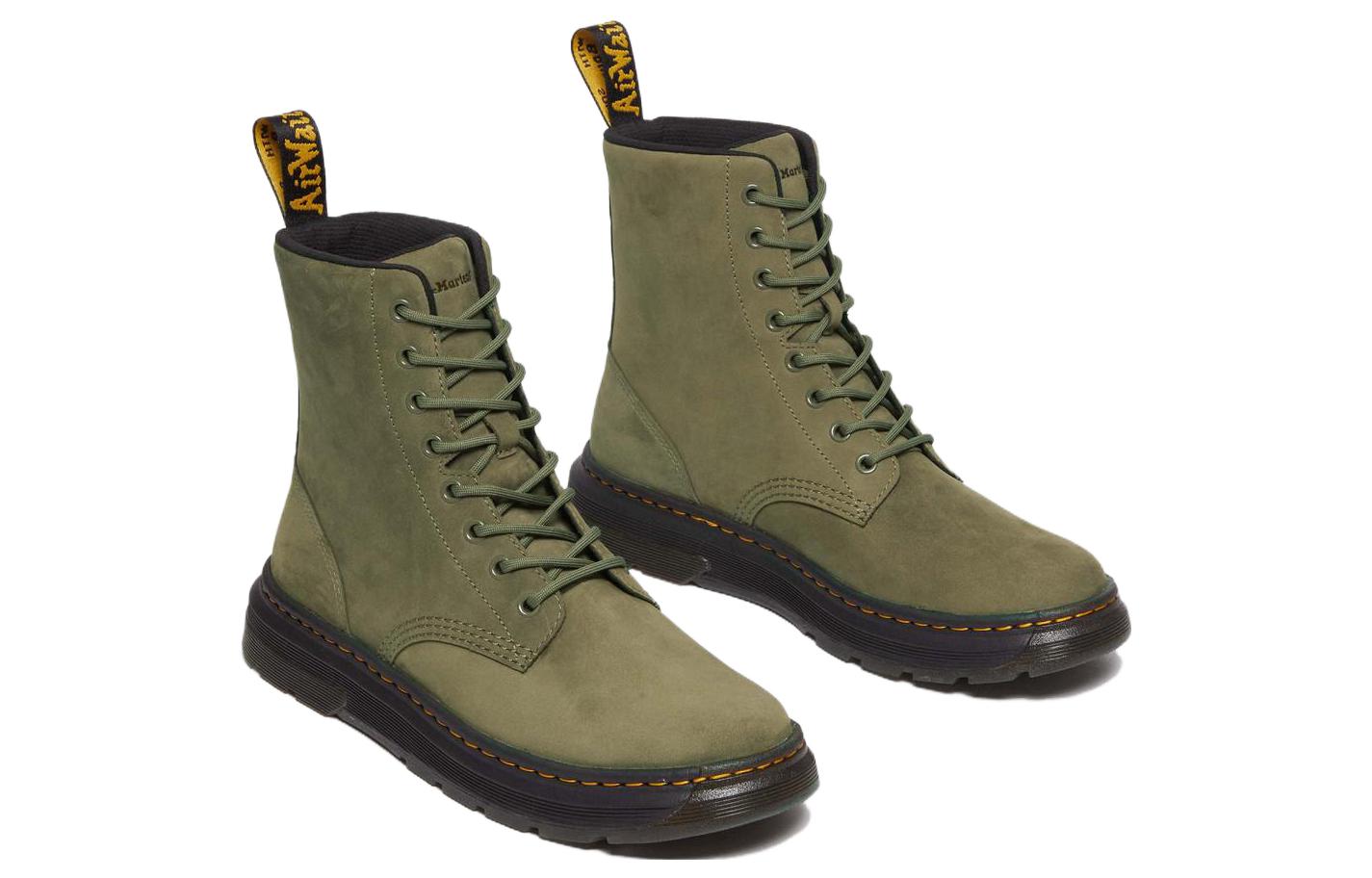 Dr. Martens Leather Round-Toe Lace-Up Ankle Boot 'Green' 圖 4
