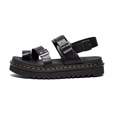 Dr. Martens Leather Sandal 'Fashion Buckle Black'
