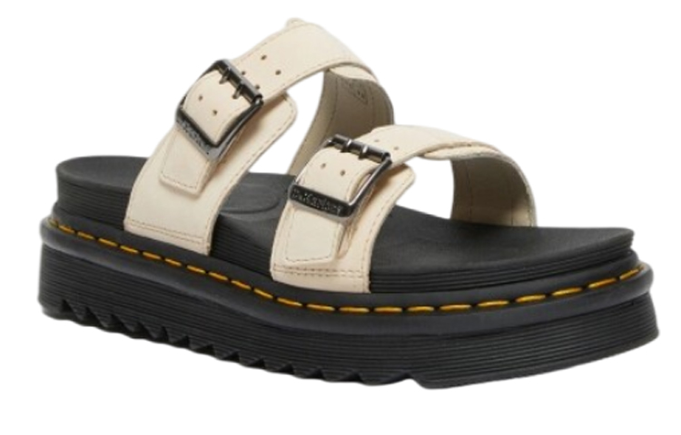 Dr. Martens Leather Sandal 'White' 'Fashion Buckle Chunky Sole' 圖 2
