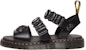 Dr. Martens Sandal Kulit dengan Gesper Logam 'Hitam Uniseks' 30747001