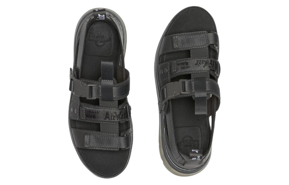 Dr. Martens Leather Sandals 'Adjustable Grey Velcro' 圖 3