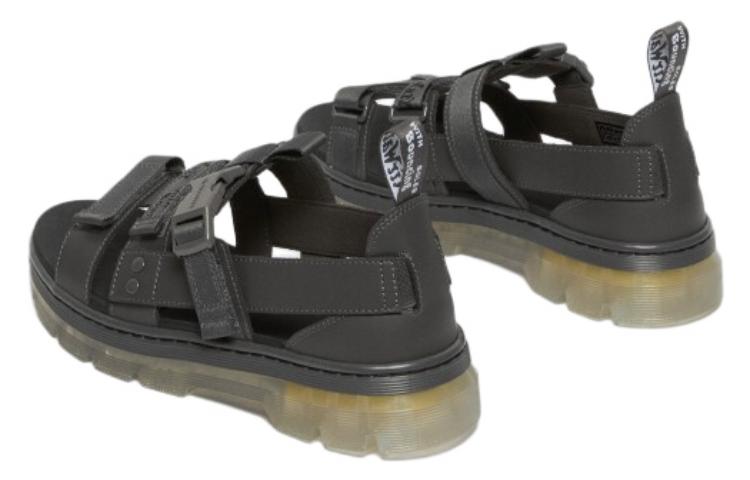 Dr. Martens Leather Sandals 'Adjustable Grey Velcro' 圖 4
