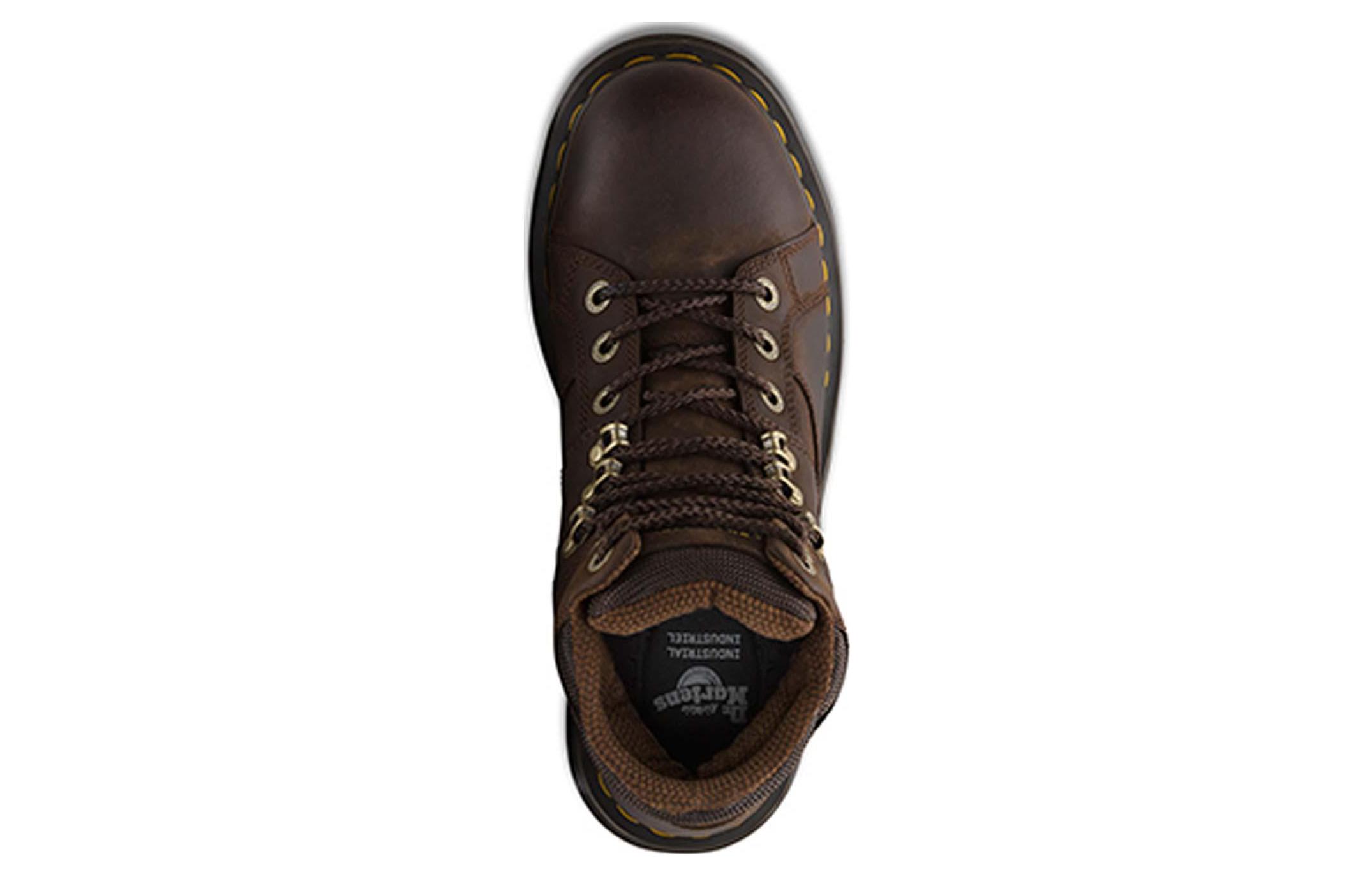 Dr. Martens Leather Steel Toe Lace-Up Short Boots 'Brown' 圖 5