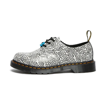Dr. Martens Leather Unisex Black White 'Simplistic Fashion Casual Shoe'